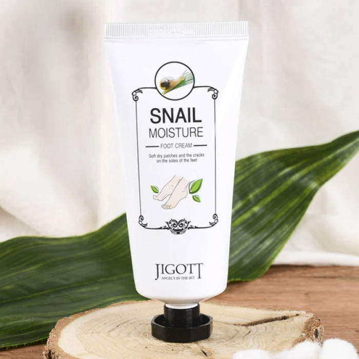 Увлажняющий крем для ног с улиточным муцином от Jigott
