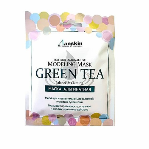 Альгинатная маска с экстрактом зеленого чая 25 гр от Anskin