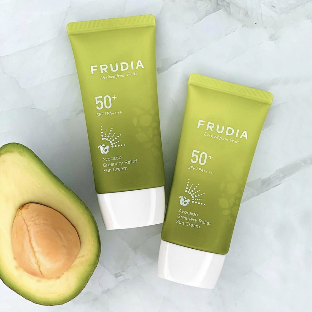 frudia avocado greenery relief sun cream spf 50