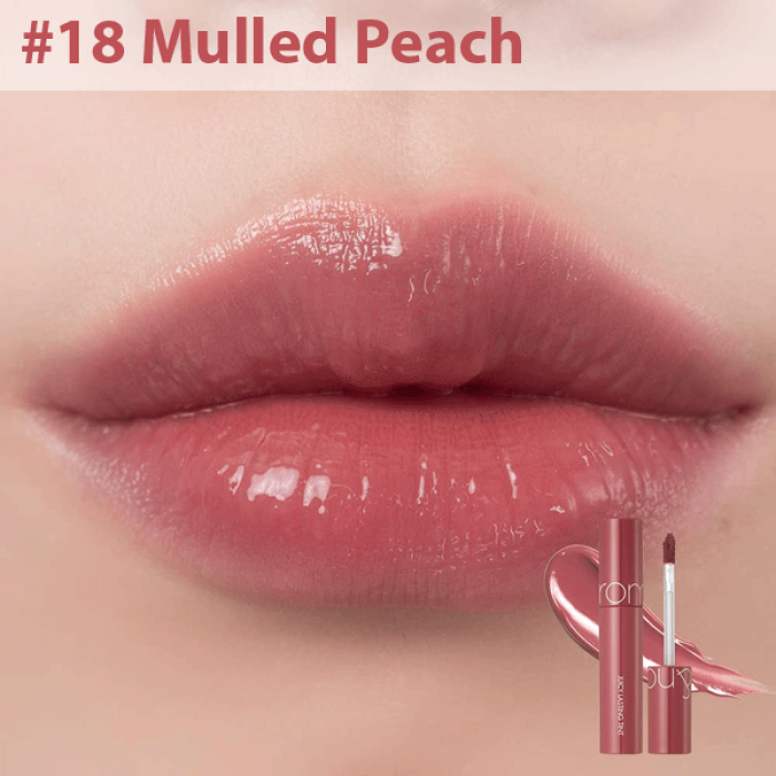 Стойкий глянцевый тинт для губ (18 Mulled Peach) от Rom&nd