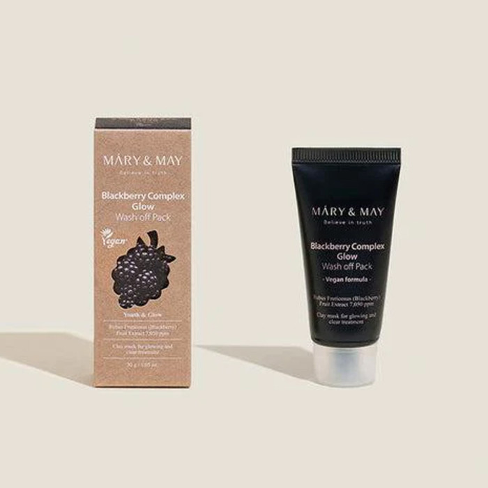 Антиоксидантная глиняная маска с ежевикой от Mary&May