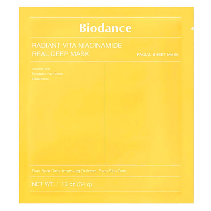 Гидрогелевая маска с ниацинамидом для сияния кожи от Biodance