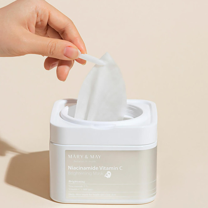 Набор осветляющих масок с ниацинамидом и витамином C от Mary&May