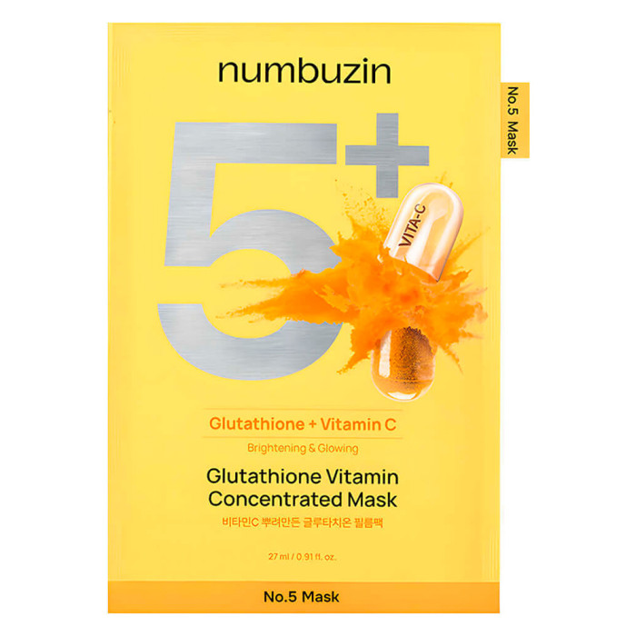 Тканевая маска с глутатионом и витамином С от Numbuzin