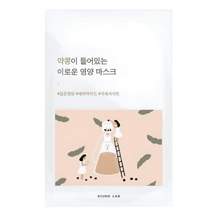 Питательная тканевая маска с чёрной соей от Round Lab