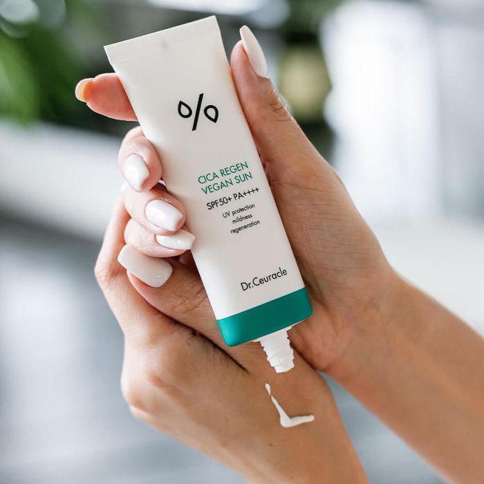 Солнцезащитный веганский крем с центеллой от Dr.Ceuracle