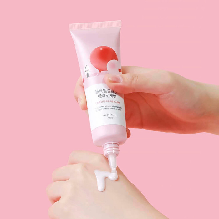 Солнцезащитная сыворотка с коллагеном от Round Lab 