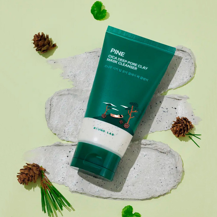 Очищающая маска-пенка с экстрактом сосны и центеллы от Round Lab