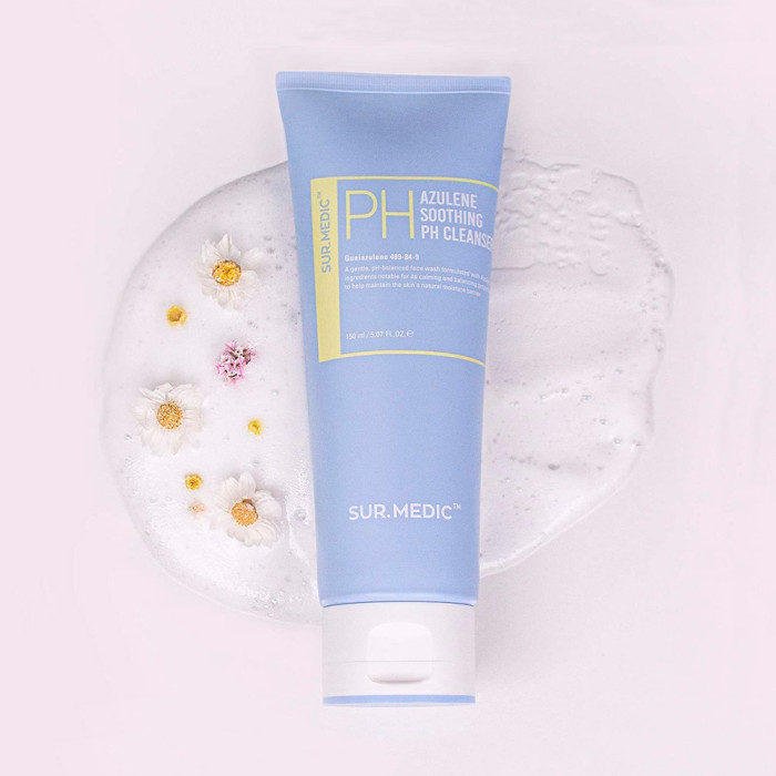 Успокаивающий гель для умывания с азуленом и церамидами от Sur.Medic+