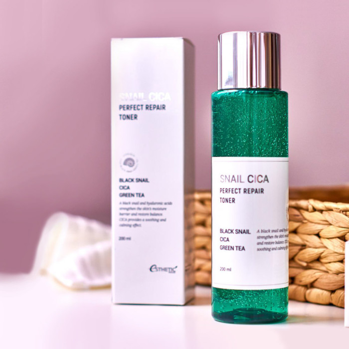 Тонер восстанавливающий с Муцином улитки и Центеллой от Esthetic House