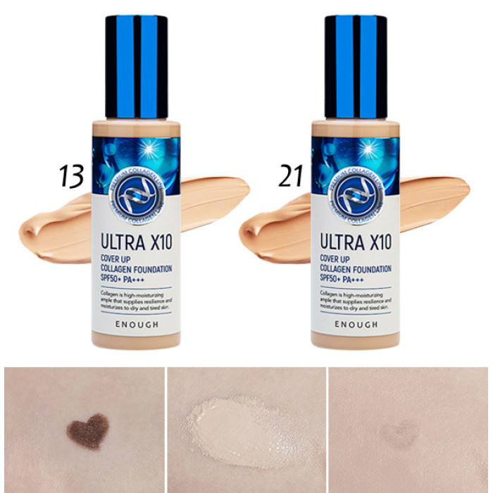 Тональный крем с Коллагеном (тон 21) SPF50+ PA+++ от Enough