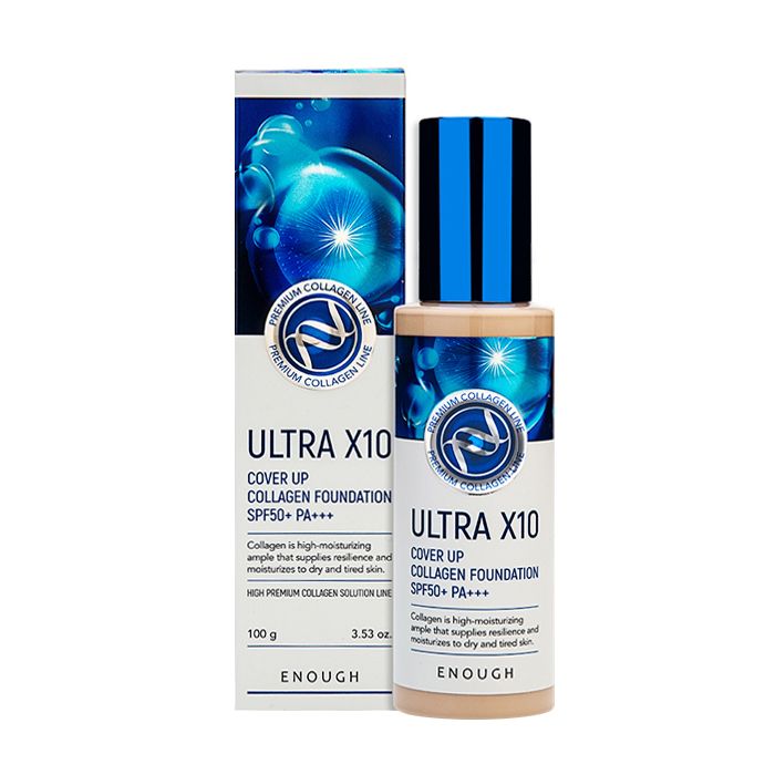 Тональный крем с Коллагеном (тон 21) SPF50+ PA+++ от Enough